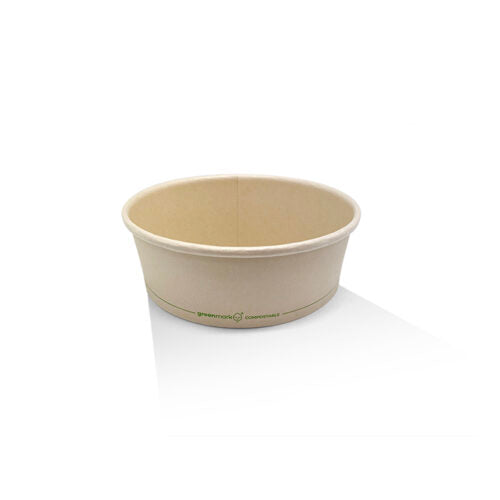 16oz PLA Coated Bamboo Paper Salad Bowl 300pc/ctn