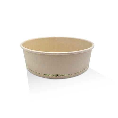 42oz PLA Coated Bamboo Paper Salad Bowl 300pc/ctn