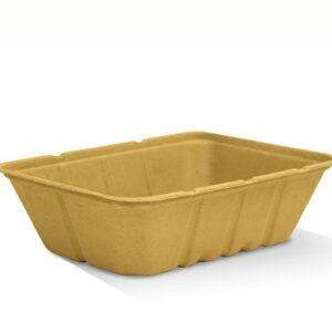 1200ml Sugarcane Tray Unbleached 200pc/ctn