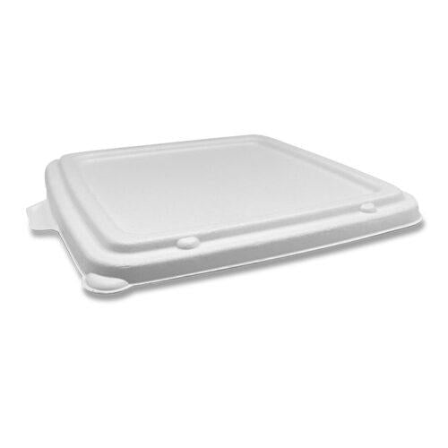 Sugarcane Lid for Square Takeaway Tray 9" 200pc/ctn