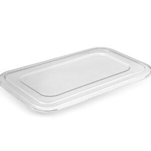 PET Lid for Sugarcane Tray 4 Compartment 300pc/ctn