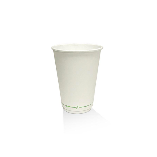 12oz PLA Coated DW Cup/White 90mm 500pc/ctn