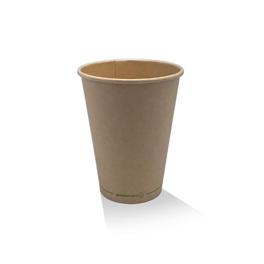 16oz Aqueous Coated Bamboo SW Cup/Brown 90mm 1000pc/ctn