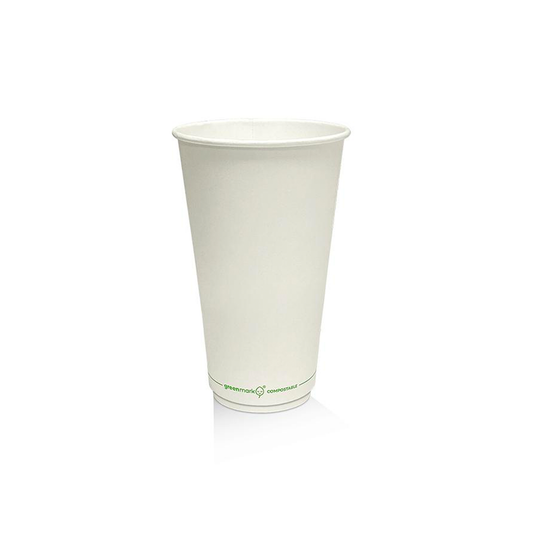 16oz PLA Coated DW Cup/White 90mm 500pc/ctn