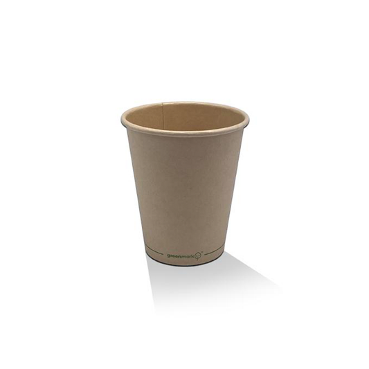 8oz Aqueous Coated Bamboo SW Cup/Brown 80mm 1000pc/ctn