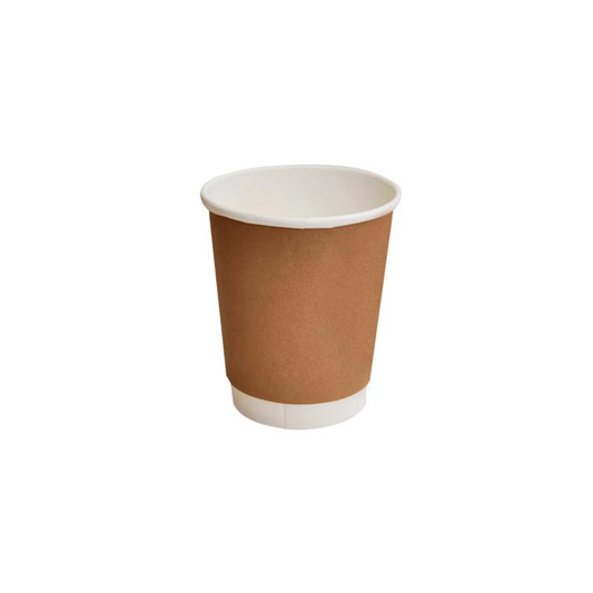 8oz PLA Coated DW Cup/Brown 90mm 500pc/ctn