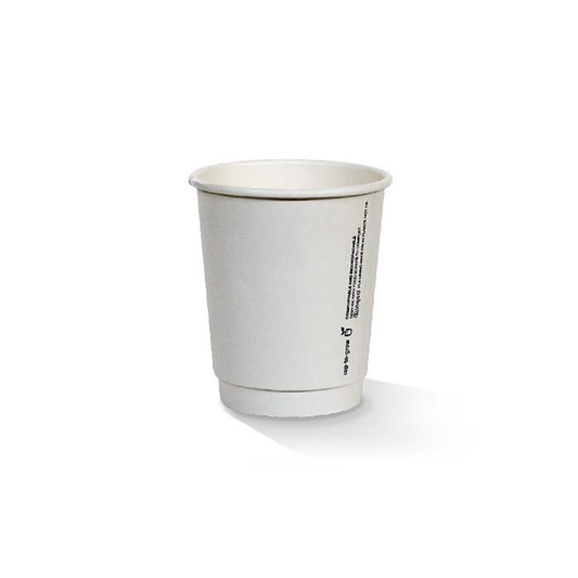 8oz PLA Coated DW Cup/White 80mm 500pc/ctn
