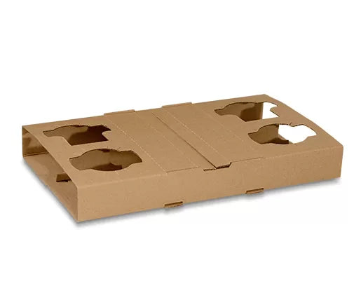 Coffee Cup Carry Tray 2 & 4 Cup 100% Recycled Paperboard