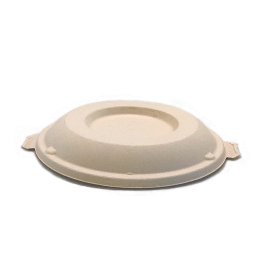 Sugarcane Lid 200mm fit SB24/32/40 Unbleached 500pc/ctn