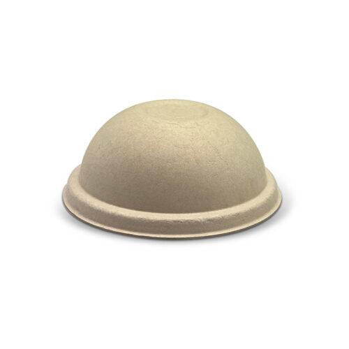 Bagasse Cup Lid 90mm Dome Natural 1000pc/ctn
