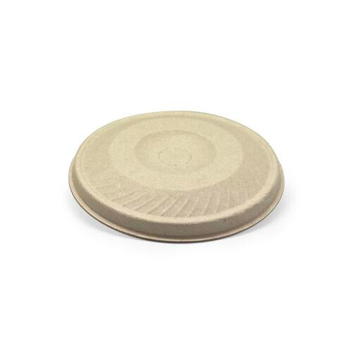 Bagasse Cup Lid 90mm Flat Natural 1000pc/ctn