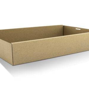 Large Corrugated Catering Tray 80mm Height Rectangle Brown 50pc/ctn