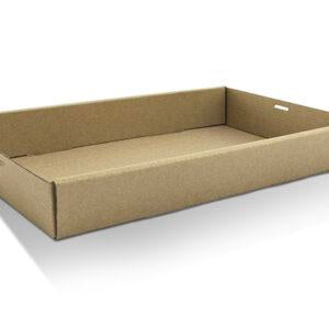 Large Corrugated Catering Tray 50mm Height Rectangle Brown 100pc/ctn