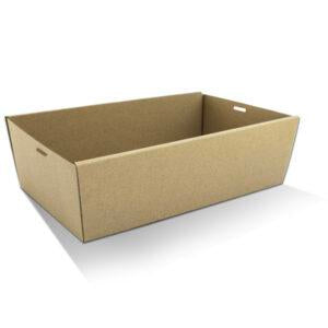 Medium Corrugated Catering Tray 80mm Height Rectangle Brown 50pc/ctn