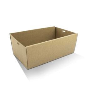 Small Corrugated Catering Tray 80mm Height Rectangle Brown 50pc/ctn