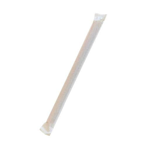 Bubble Tea Bamboo Fiber Straw Slant Cut Individually Wrapped 1600pc/ctn