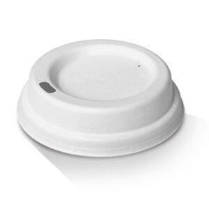 Bagasse Lid 6/8/10oz/White 80mm 1000pc/ctn