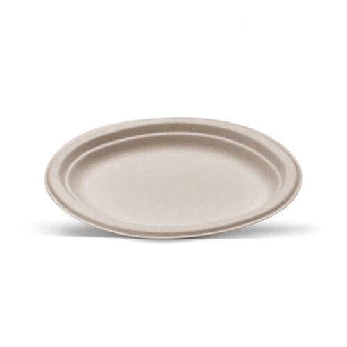 Large Sugarcane Plate Oval Unbleached 500pc/ctn