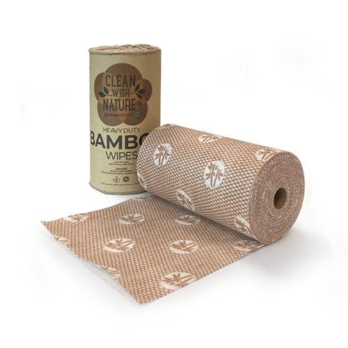 Heavy Duty Bamboo Wipes Brown 6 rolls/ctn
