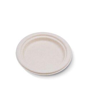 7" Sugarcane Plate Round Unbleached 1000pc/ctn