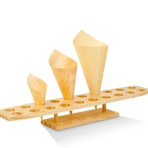 Wooden Cone Stand 20 Holes 16pc/ctn