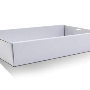 Large Corrugated Catering Tray Rectangle White 50pc/ctn