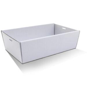Medium Corrugated Catering Tray Rectangle White 50pc/ctn