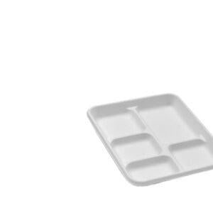 Sugarcane Platter 5 Compartment 500pc/ctn