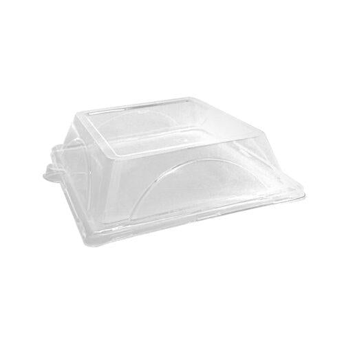 PET Lid for 8" Sugarcane Square Plate 200pc/ctn