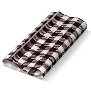 Greaseproof Paper 190 x 300mm Gingham Black 200/ream