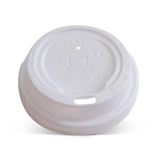 Plastic Lid 90mm 8/12/16oz Hot&Cold White 1000pc/ctn