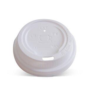 Plastic Lid 80mm 6/8/10oz Hot&Cold White 1000pc/ctn