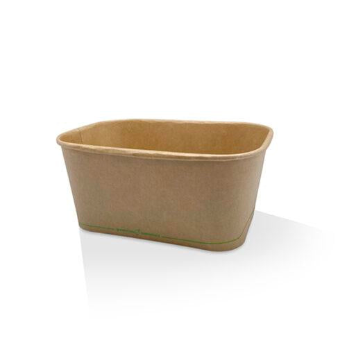 1000ml PLA Coated Kraft Rectangular Container 300pc/ctn