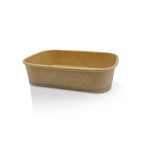 500ml PLA Coated Kraft Rectangular Container 300pc/ctn