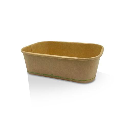 650ml PLA Coated Kraft Rectangular Container 300pc/ctn