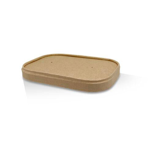 PLA Coated Lid for Kraft Rectangular Container 500-1000ml 300pc/ctn