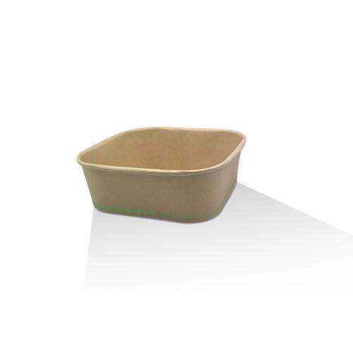 1000ml PBS Coated Bamboo Paper Square Container 300pc/ctn