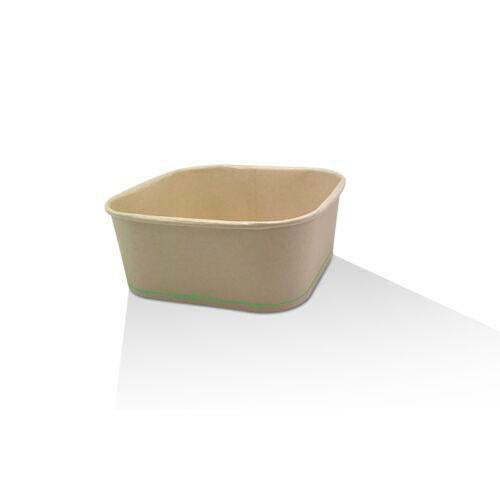 1200ml PBS Coated Bamboo Paper Square Container 300pc/ctn