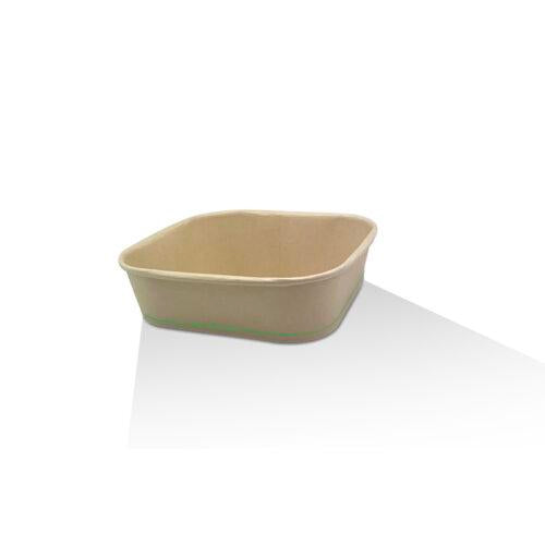 750ml PBS Coated Bamboo Paper Square Container 300pc/ctn