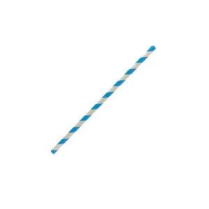 Cocktail Paper Straw Blue Stripe 2500pc/ctn