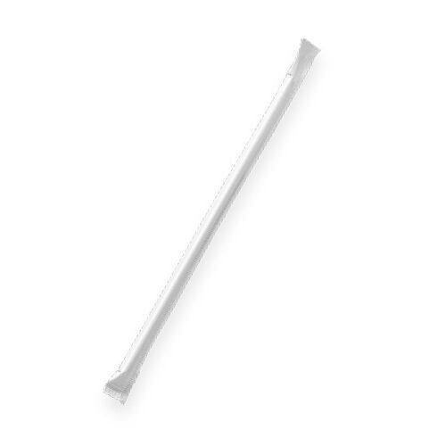 Paper Straw Flexi Plain White Individual Wrapped 2500pc