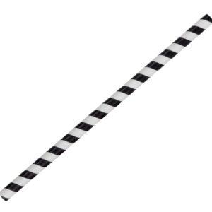 Jumbo Paper Straw Black Stripe 2500pc/ctn