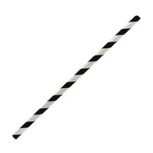Regular Paper Straw Black Stripe 2500pc