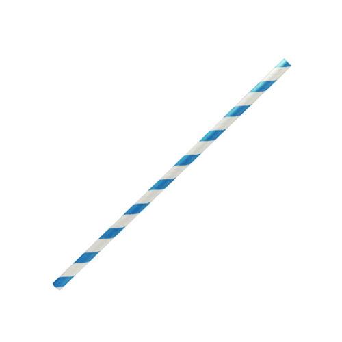 Regular Paper Straw Blue Stripe 2500pc