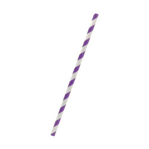 Regular Paper Straw Purple Stripe 2500pc