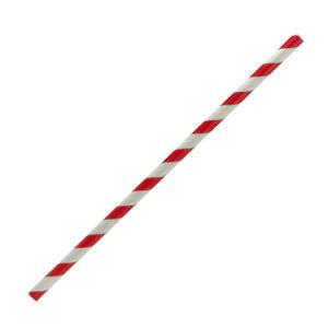 Regular Paper Straw Red Stripe 2500pc