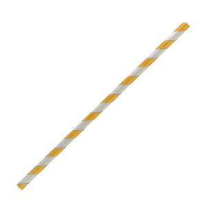 Regular Paper Straw Yellow Stripe 2500pc
