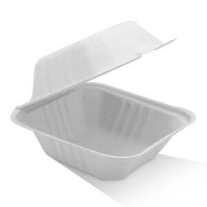 6" Sugarcane Clamshell Hamburger 400pc/ctn