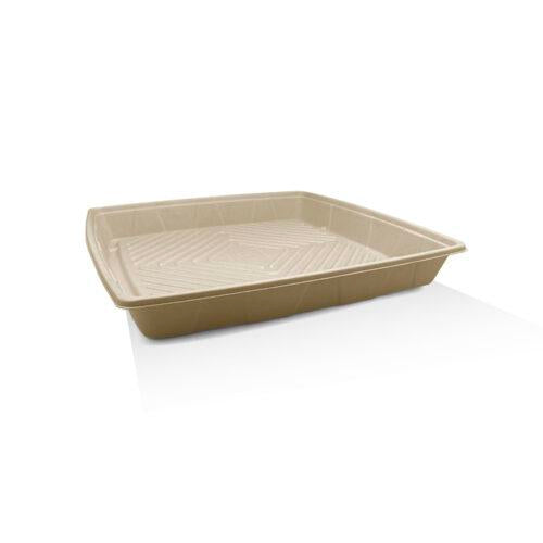 16" Sugarcane Platter Unbleached 100pc/ctn