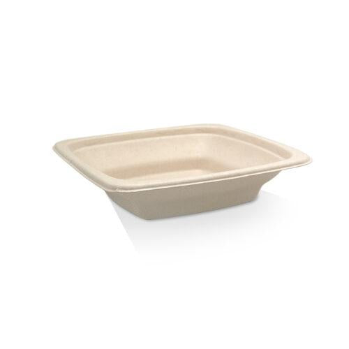 16oz Sugarcane Square Container Unbleached 300pc/ctn
